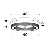 Nova Luce 9285420 Fiore LED Deckenleuchte Antik Gold 5