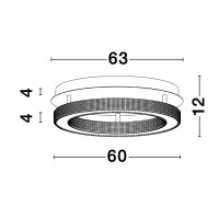 Nova Luce 9285620 Fiore LED Deckenleuchte Antik Gold 6
