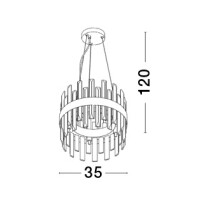 Nova Luce 9695219 Crown G9 Pendelleuchte Satin Gold 6