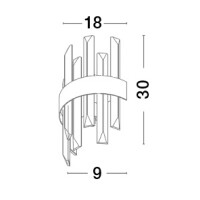Nova Luce 9695220 Crown G9 Wandleuchte Satin Gold 7