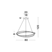 Nova Luce 9333062 Aurelia LED Pendelleuchte Gold 7