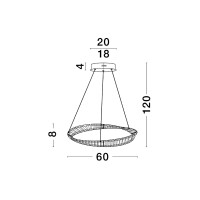 Nova Luce 9333061 Aurelia LED Pendelleuchte Gold 8
