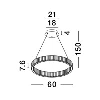 Nova Luce 9333075 Aurelia LED Pendelleuchte Gold 7