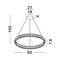 Nova Luce 9333076 Aurelia LED Pendelleuchte Gold 7