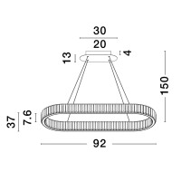 Nova Luce 9333073 Aurelia LED Pendelleuchte Gold 8