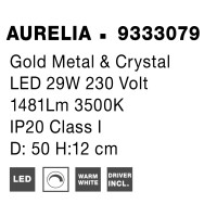 Nova Luce 9333079 Aurelia LED Deckenleuchte Gold 7