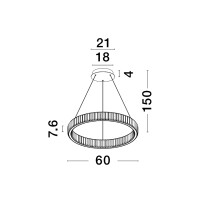 Nova Luce 9333066 Aurelia LED Pendelleuchte Chrom 7