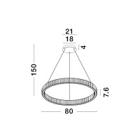 Nova Luce 9333067 Aurelia LED Pendelleuchte Chrom 6