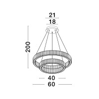 Nova Luce 9333068 Aurelia LED Pendelleuchte Chrom 8