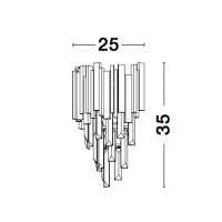 Nova Luce 9050100 Grane E14 Wandleuchte Gold 5