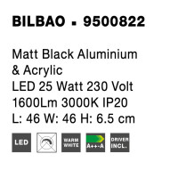 Nova Luce 9500822 Bilbao LED Deckenleuchte  Schwarz 7