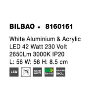 Nova Luce 8160161 Bilbao LED Deckenleuchte  Weiß 7
