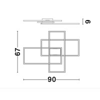 Nova Luce 9508431 Bilbao LED Deckenleuchte  Schwarz 7
