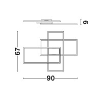 Nova Luce 9977001 Bilbao LED Deckenleuchte  Weiß 6