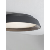 Nova Luce 9081270 Vela LED Deckenleuchte Schwarz, Kaffeebrau