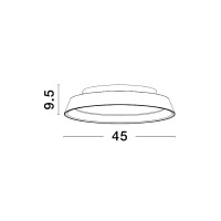 Nova Luce 9081270 Vela LED Deckenleuchte Schwarz, Kaffeebrau