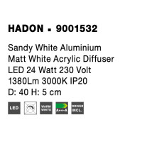 Nova Luce 9001532 Hadon LED Deckenleuchte  Weiß 8