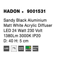 Nova Luce 9001531 Hadon LED Deckenleuchte  Schwarz 7