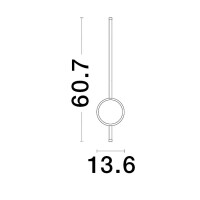 Nova Luce 9061426 Clock LED Wandleuchte  Schwarz 6