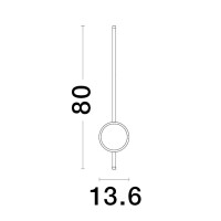 Nova Luce 9061428 Clock LED Wandleuchte  Schwarz 5