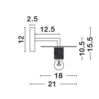 Nova Luce 9501238 Royal E27 Wandleuchte Gold 5