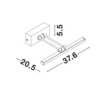 Nova Luce 9117301 Marnell LED Wandleuchte Antik Messing 7