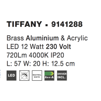 Nova Luce 9141288 Tiffany LED Wandleuchte Antik Messing 4