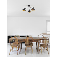 Nova Luce 9555807 Geti E14 Deckenleuchte Schwarz, Gold 2