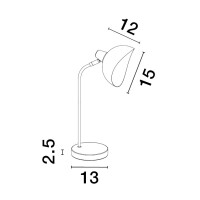 Nova Luce 9555808 Geti E14 Tischleuchte Schwarz, Gold 5