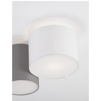 Nova Luce 9555804 Bryson E27 Deckenleuchte Schwarz, Wei&szli