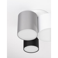 Nova Luce 9555805 Bryson E27 Deckenleuchte Schwarz, Wei&szli