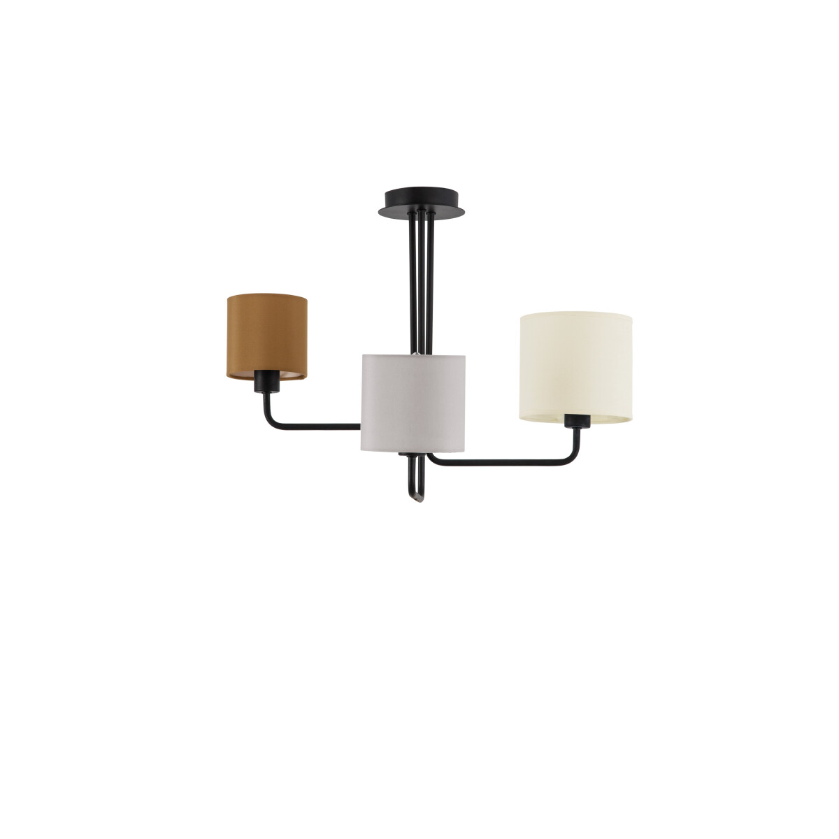 Nova Luce 9151403 Bitonto E27 Pendelleuchte Schwarz, Grau, Braun, Elfenbein