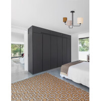 Nova Luce 9151403 Bitonto E27 Pendelleuchte  Schwarz, Grau, 