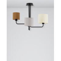 Nova Luce 9151403 Bitonto E27 Pendelleuchte  Schwarz, Grau, 