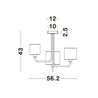 Nova Luce 9151403 Bitonto E27 Pendelleuchte  Schwarz, Grau, 