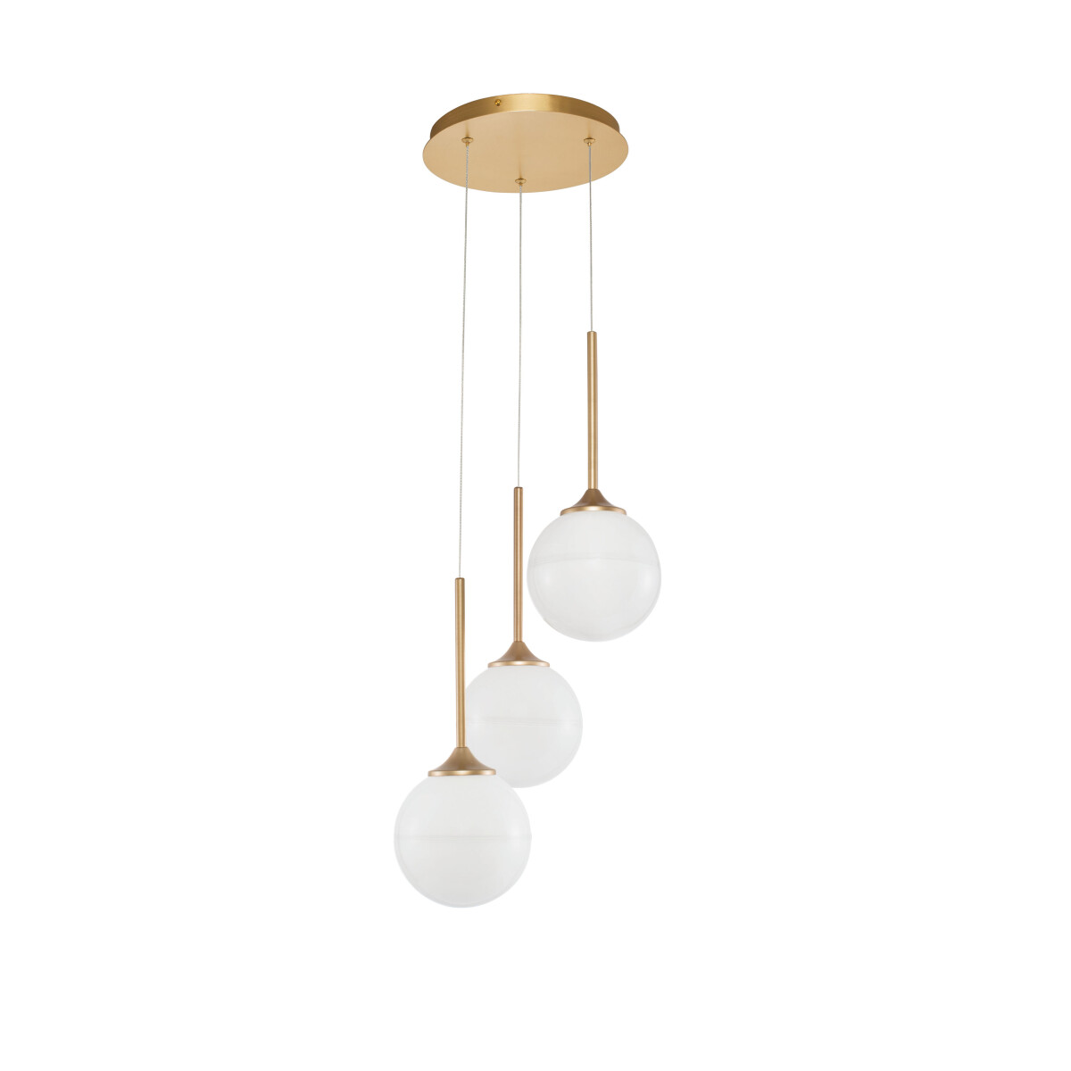 Nova Luce 9960613 Cantona G9 Pendelleuchte Gold, Weiß