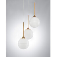 Nova Luce 9960613 Cantona G9 Pendelleuchte Gold, Weiß 