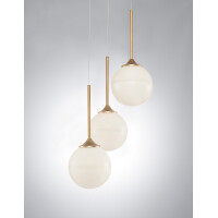 Nova Luce 9960613 Cantona G9 Pendelleuchte Gold, Weiß 