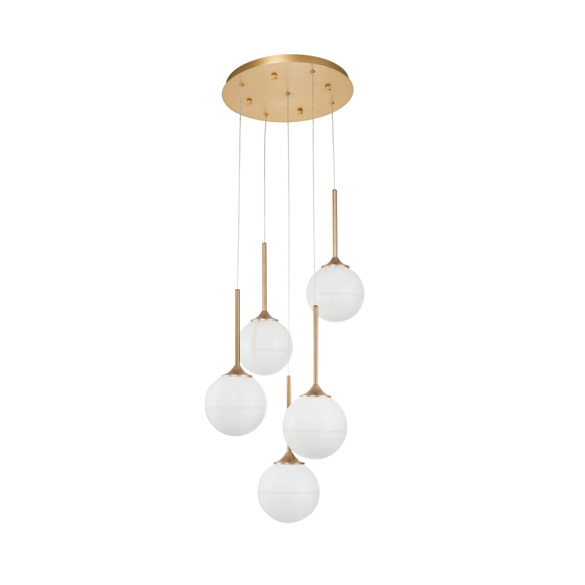 Nova Luce 9960614 Cantona G9 Pendelleuchte Gold, Weiß