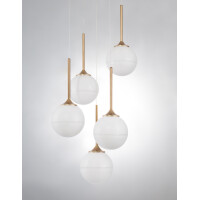 Nova Luce 9960614 Cantona G9 Pendelleuchte Gold, Weiß 