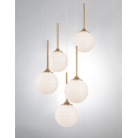 Nova Luce 9960614 Cantona G9 Pendelleuchte Gold, Weiß 