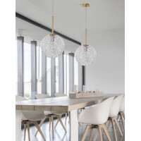 Nova Luce 9260211 Mirano G9 Pendelleuchte Gold, Transparent 