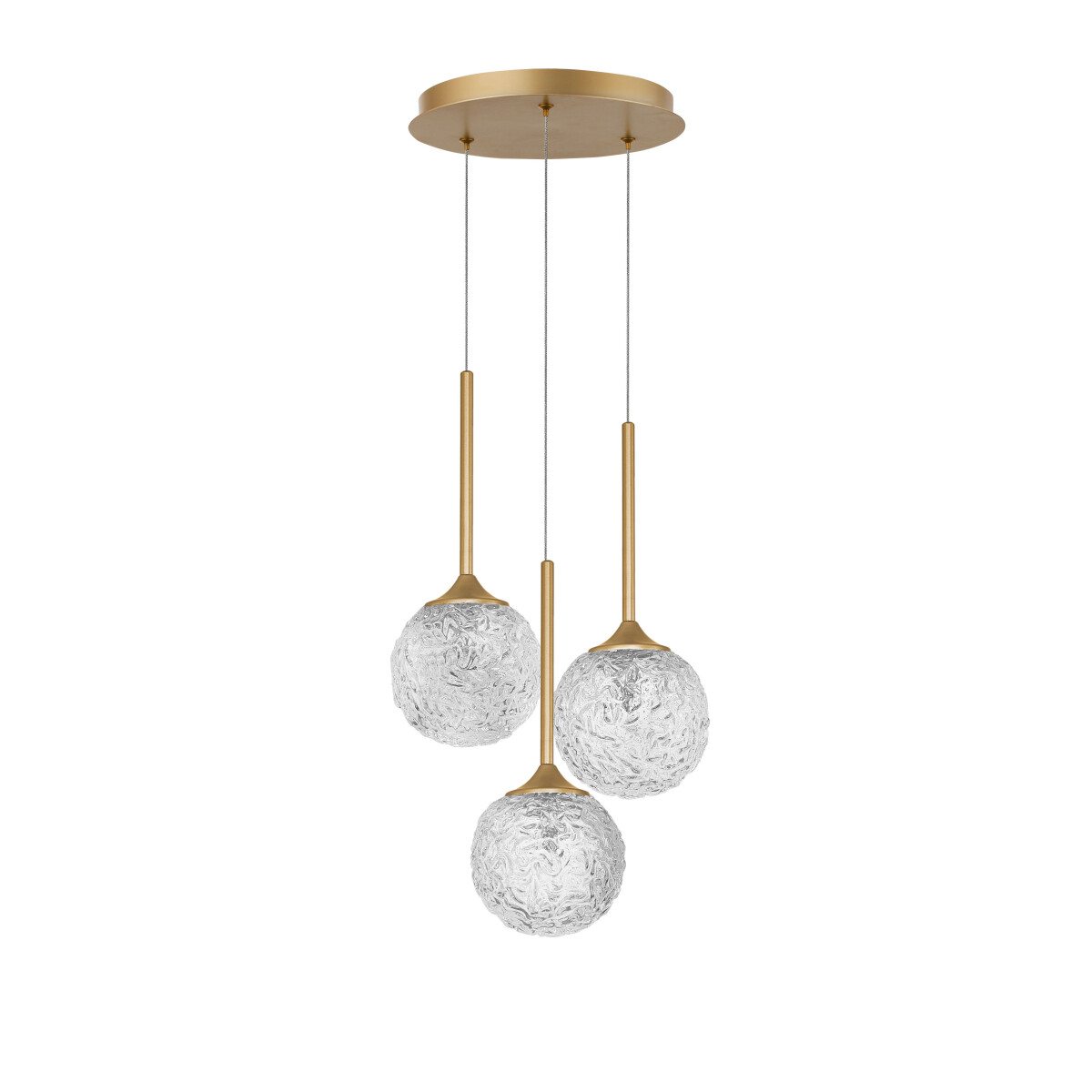 Nova Luce 9160212 Mirano G9 Pendelleuchte Gold, Transparent