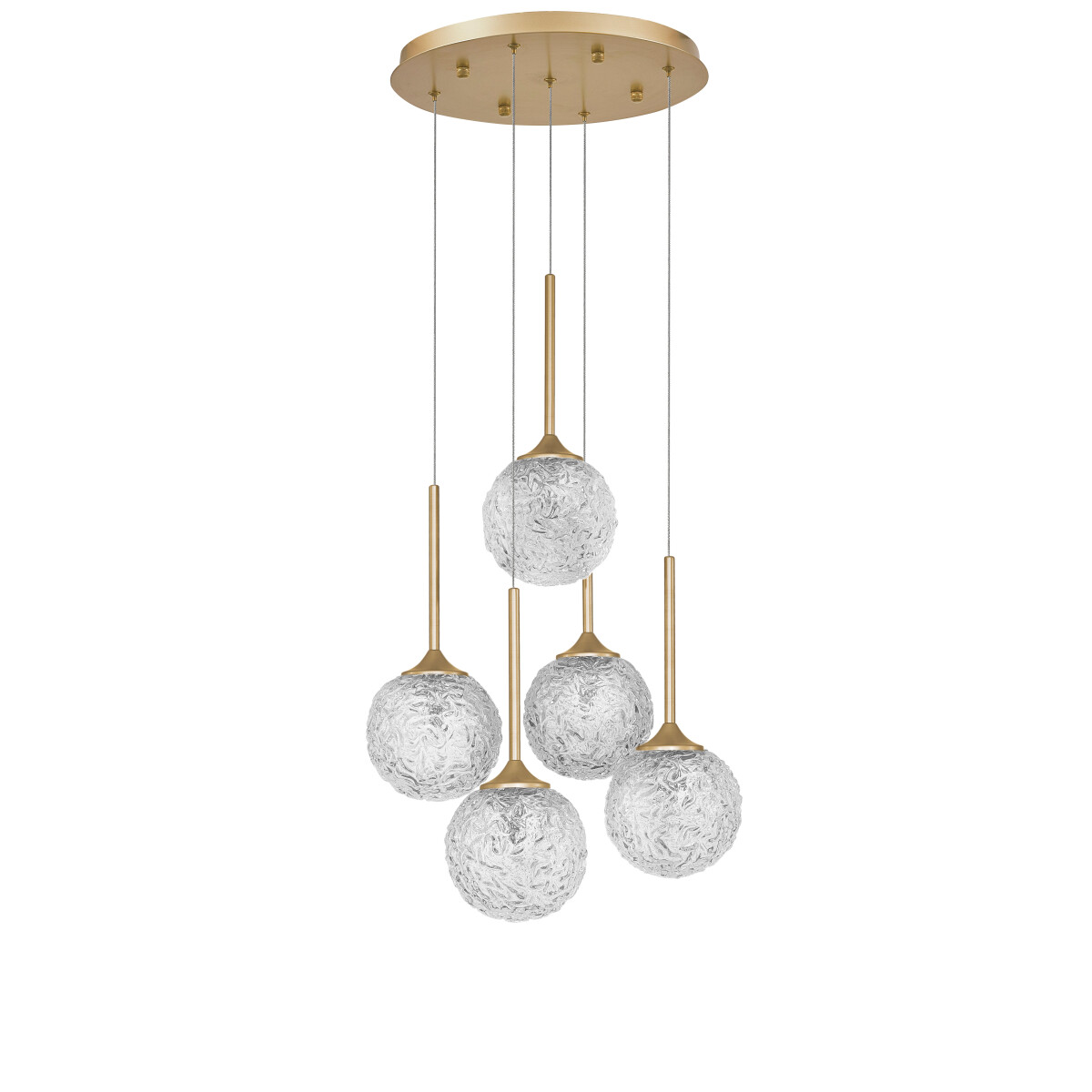 Nova Luce 9260212 Mirano G9 Pendelleuchte Gold, Transparent