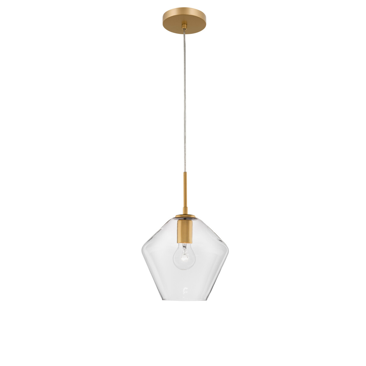 Nova Luce 9426731 Prisma E27 Pendelleuchte Gold, Transparent