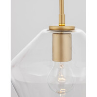 Nova Luce 9426731 Prisma E27 Pendelleuchte Gold, Transparent