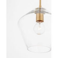Nova Luce 9426731 Prisma E27 Pendelleuchte Gold, Transparent