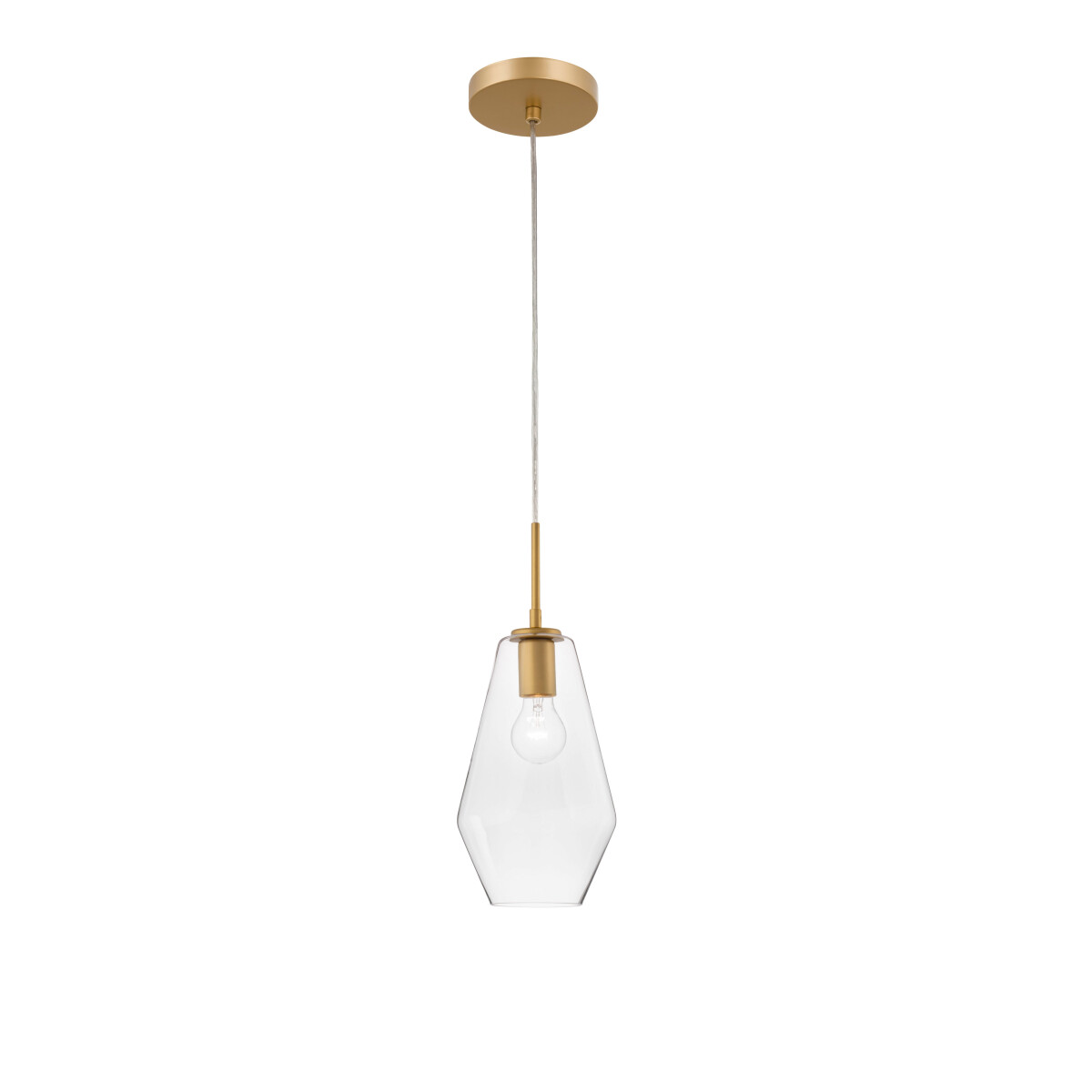 Nova Luce 9426732 Prisma E27 Pendelleuchte Gold, Transparent
