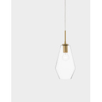 Nova Luce 9426732 Prisma E27 Pendelleuchte Gold, Transparent