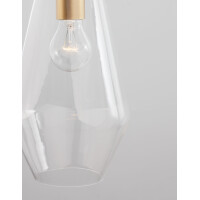 Nova Luce 9426732 Prisma E27 Pendelleuchte Gold, Transparent